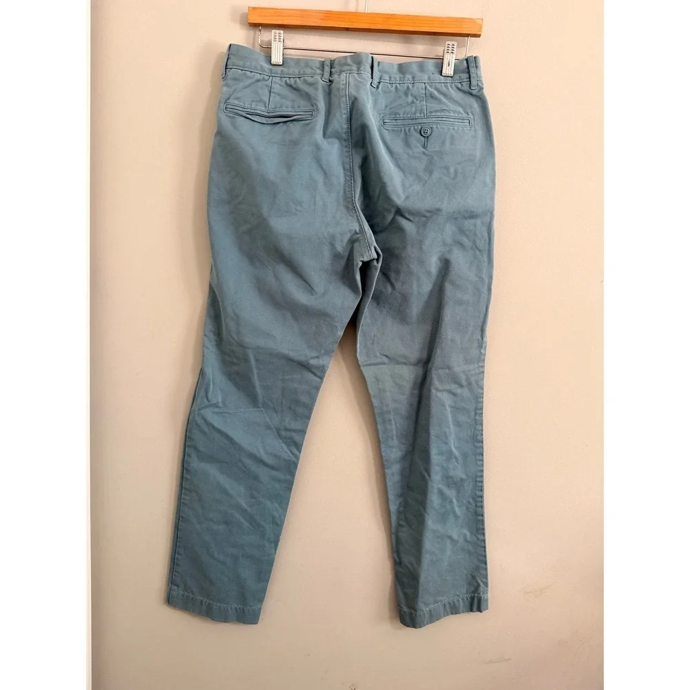 J.Crew Broken-In Chino‎ Pants Mens 31x30 Blue Straight Leg Cotton Twill Trousers